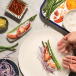 Lobster, Asparagus, and Daikon Summer Rolls with Orange, Sesame, and Chile Dipping Sauce