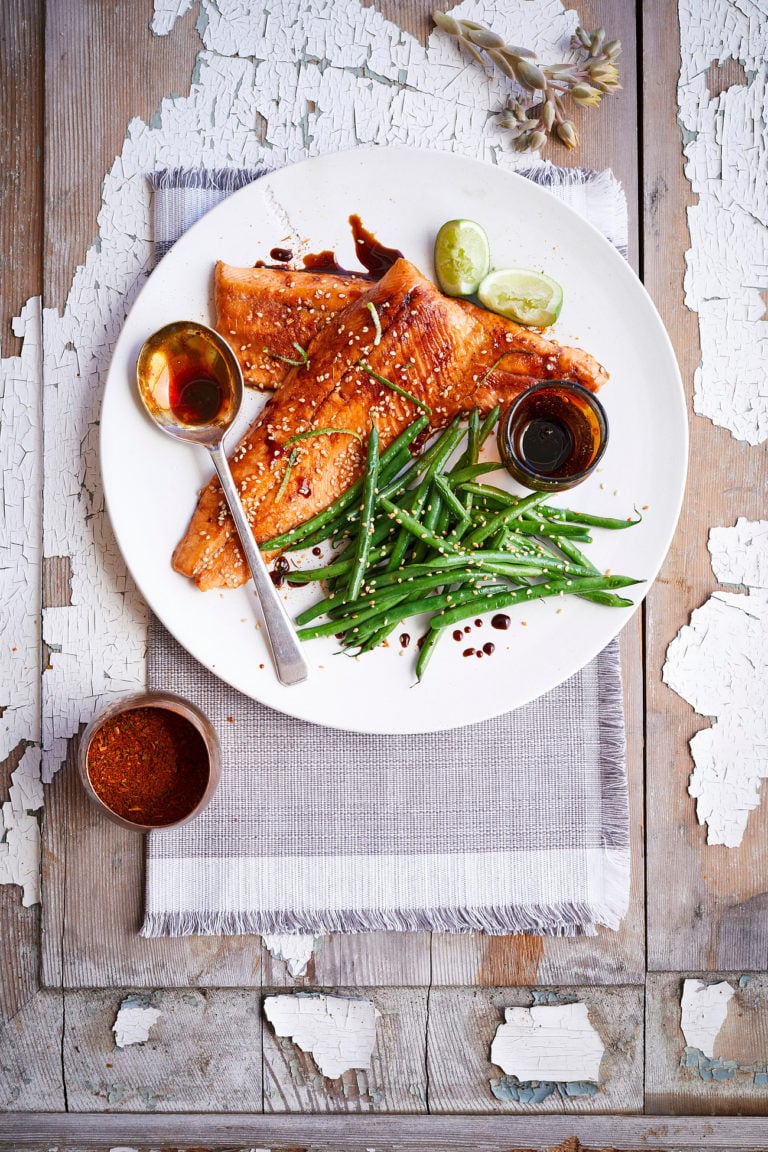 edible MAINE - Honey- and Soy-Glazed Brook Trout