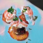 edible MAINE - Cubano Sausage and Fried Green Plantain Stacks