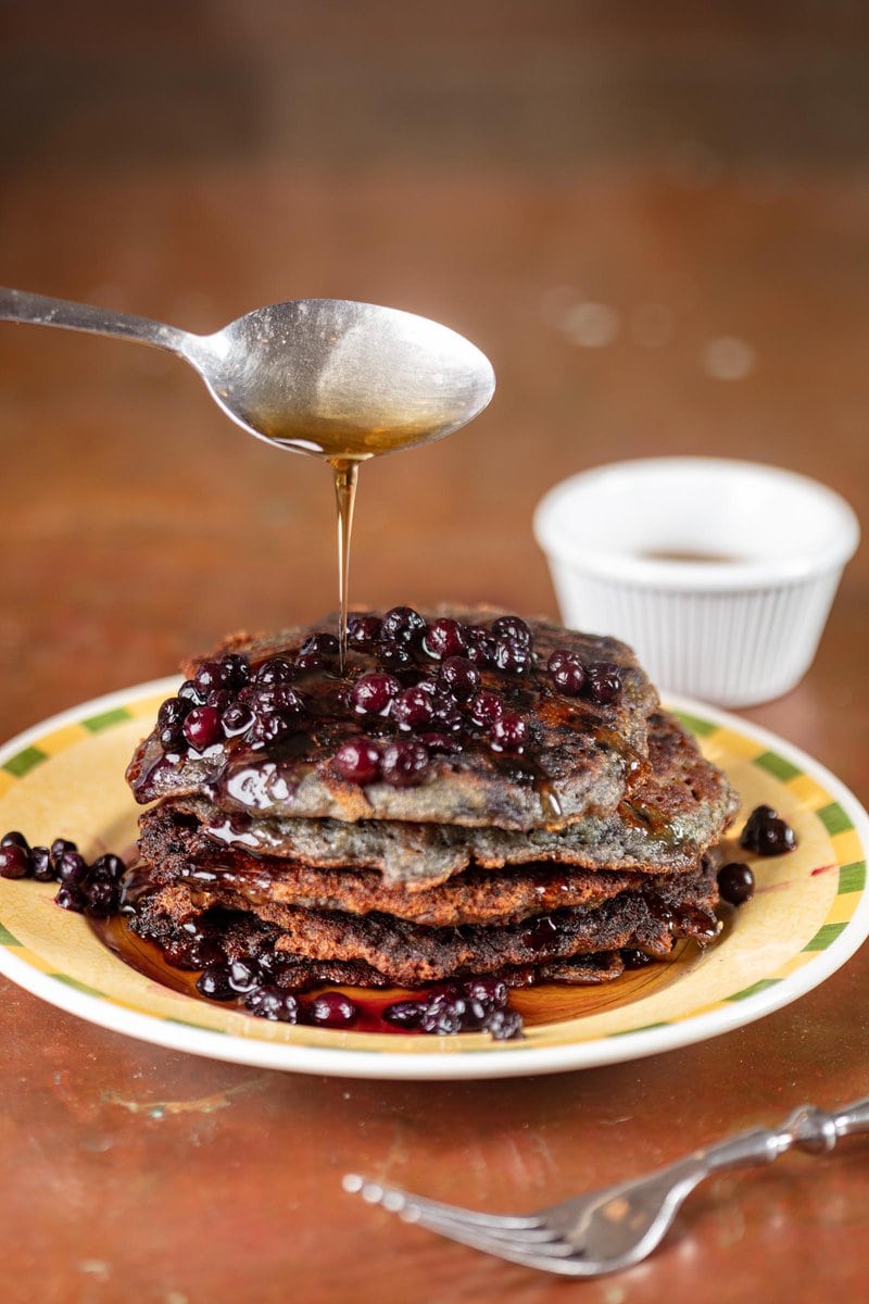 Blueberry Buckwheat Pancakes edible MAINE