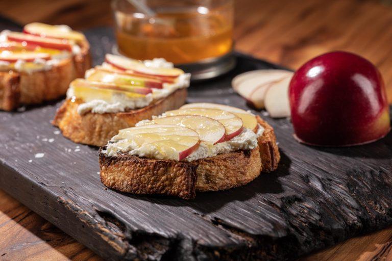 edible MAINE - Honey, Apple, and Ricotta Tartine