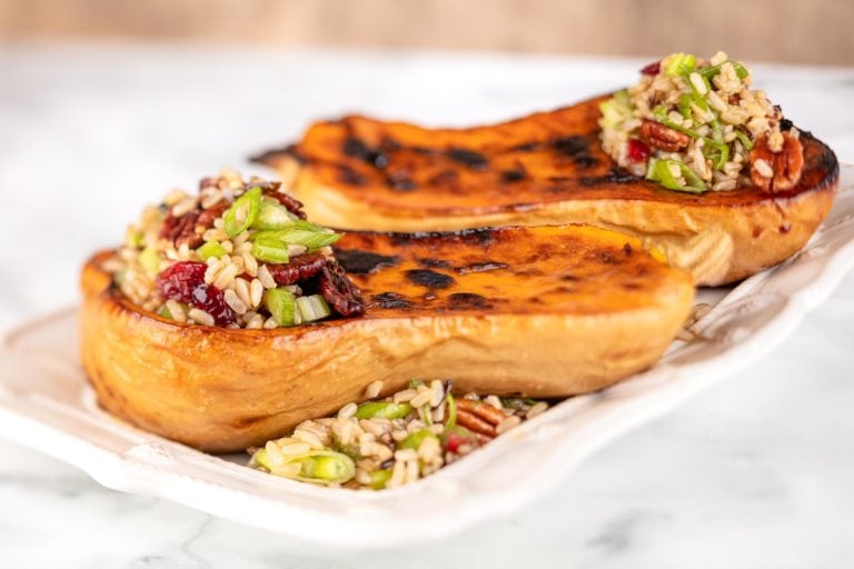 edible MAINE - Honeynut Squash with Wild Rice Stuffing