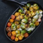 edible MAINE - Roasted Brussels sprouts with Cherry Tomatoes
