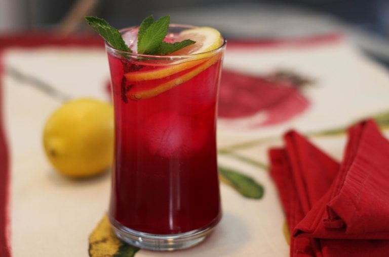 edible MAINE - Beet and Elderflower Collins