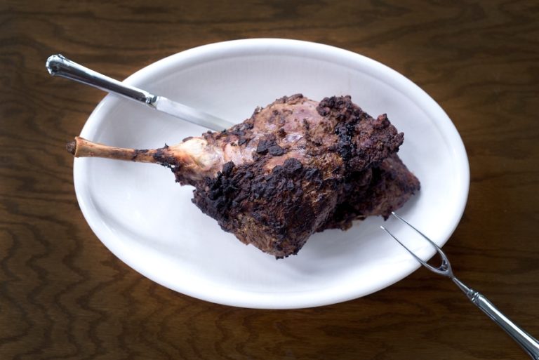 edible MAINE - Mustard, Herb, and Soy-Marinated Leg of Lamb