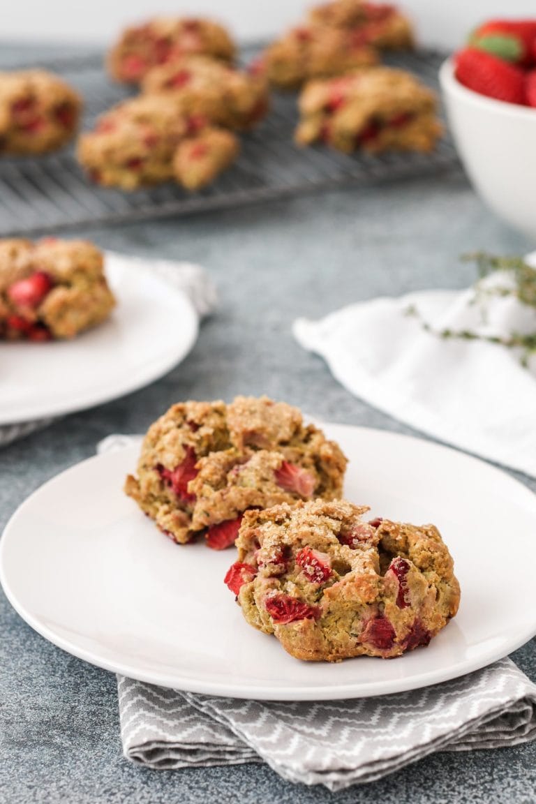 edible MAINE - Strawberry Thyme Buckwheat Scones