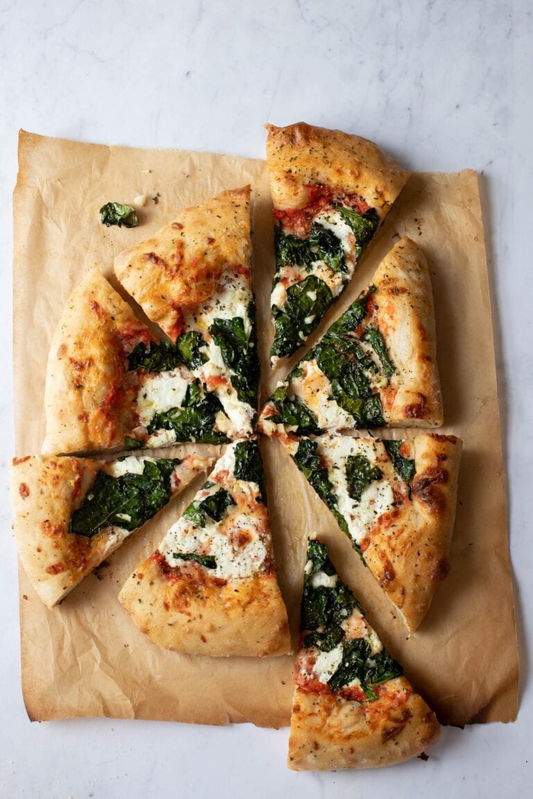 edible MAINE - Kale and Garlic Pizza