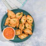 edible MAINE - Deep-Fried Tofu Dumplings with Sweet Chili Dipping Sauce
