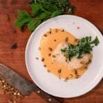 edible MAINE - Cod with Butternut Squash-Tahini Purée