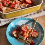 edible MAINE - Feta Blintz with Spring Strawberries, Lemon, and Honey