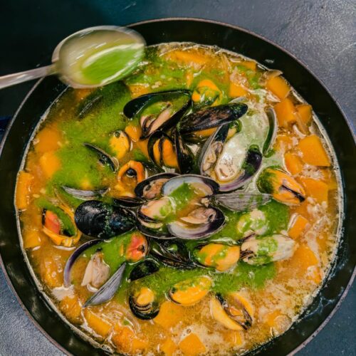 edible MAINE - Butternut Squash and Mussel Soup