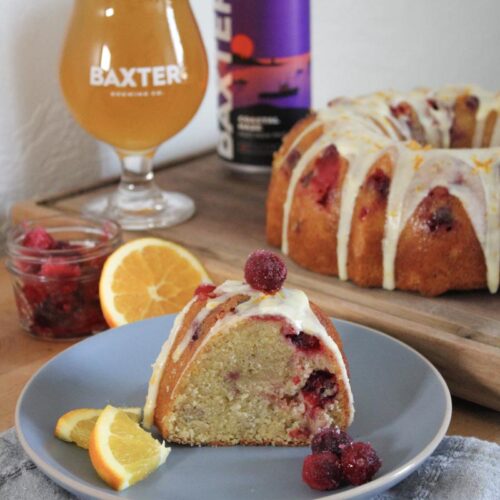 edible MAINE - Coastal Haze Orange & Cranberry Bundt Cake