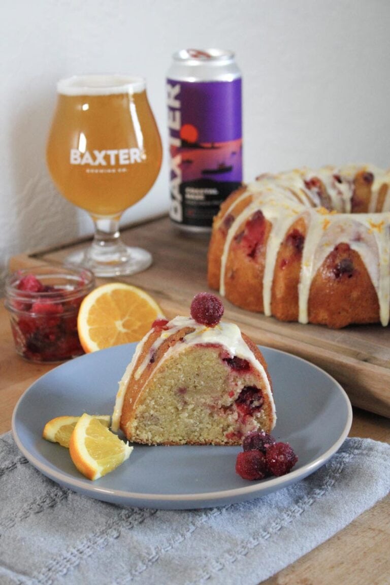 edible MAINE - Coastal Haze Orange & Cranberry Bundt Cake