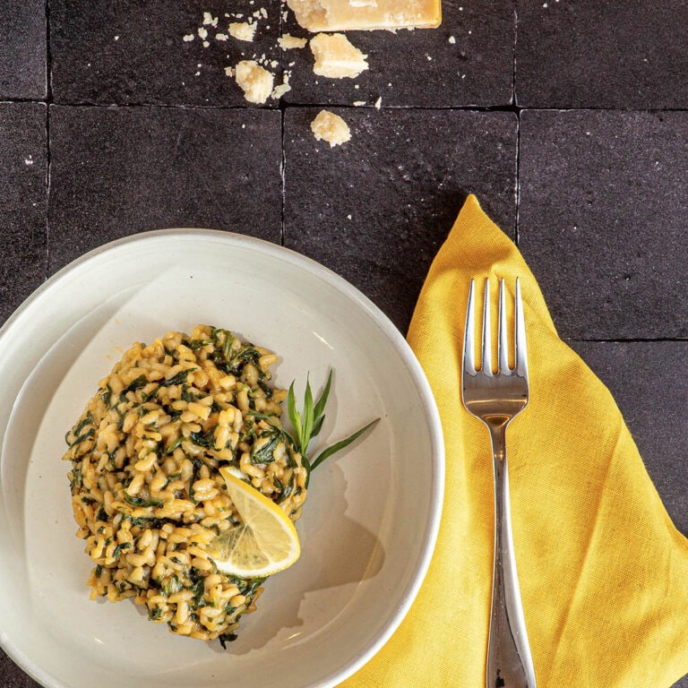 edible MAINE - Creamy Spinach and Herb Risotto