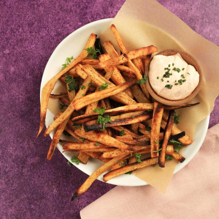 edible MAINE - Parsnip Fries with Spiced Yogurt Dip
