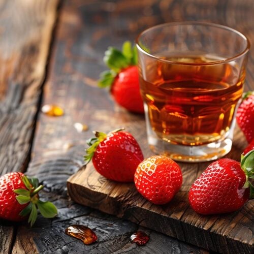 edible MAINE - roasted strawberry and olive oil-washed bourbon