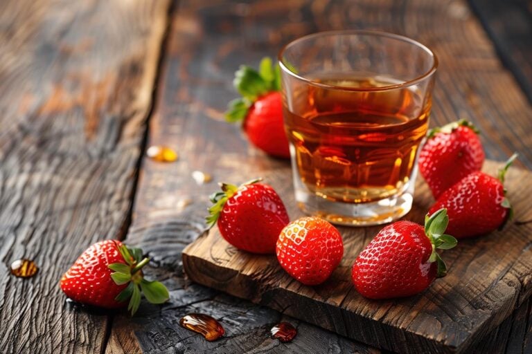 edible MAINE - roasted strawberry and olive oil-washed bourbon