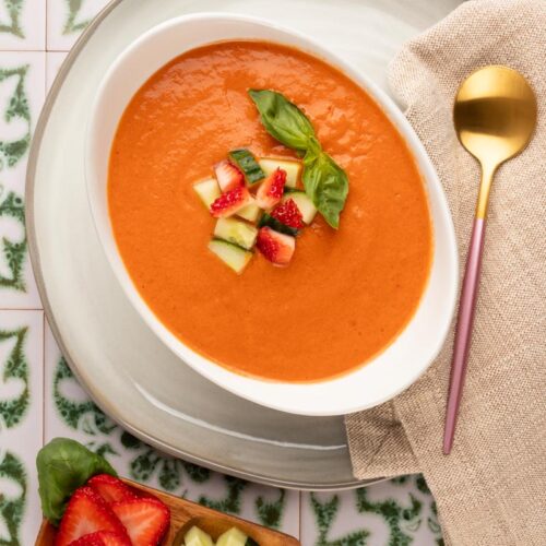 edible MAINE - Chilled Strawberry-Cucumber Gazpacho
